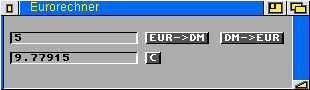 Screenshot vom Eurorechner